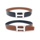 CEINTURE HERMES REVERSIBLE 32MM T72 CUIR NOIR & GOLD BOUCLE H ARGENTE BELT 660€