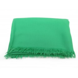 NEUF CHALE HERMES EN CACHEMIRE ET LAINE VERT NEW CASHMERE AND WOOL SHAWL 1160€