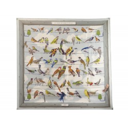 FOULARD HERMES LES OISEAUX DES CHAMPS ET DES BOIS CARRE 90 GRYGKAR SCARF 410€