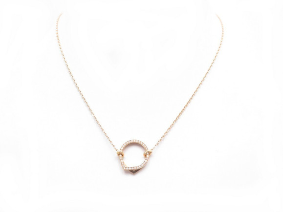  collier repossi antifer pendentif en or rose 18k