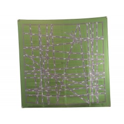 FOULARD HERMES BOLDUC JEAN LOUIS DUMAS CARRE EN SOIE VERTE GREEN SILK SCARF 410€