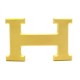 NEUF BOUCLE DE CEINTURE HERMES H POUR LIEN 32 MM EN PVD DORE GOLDEN BELT BUCKLE