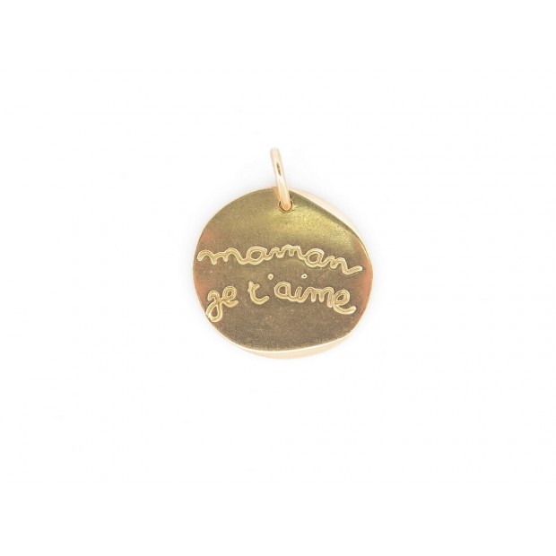 NEUF MEDAILLE ARTHUS BERTAND PENDENTIF MAMAN JE T'AIME OR JAUNE 18K PENDANT 530€