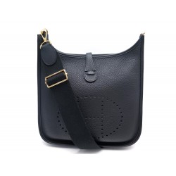 NEUF SAC A MAIN HERMES EVELYNE III 29 BANDOULIERE EN CUIR NOIR HAND BAG 2600€