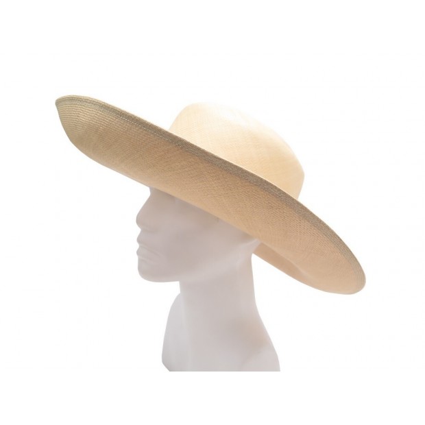 CHAPEAU MOTSCH POUR HERMES TAILLE 57 EN PAILLE RAPHIA PARABUNTAL STRAW HAT 480€