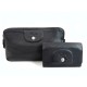 NEUF TROUSSE + PORTE MONNAIE LONGCHAMP LE PLIAGE CUIR NOIR LEATHER WALLET 225€