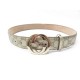 CEINTURE GUCCI SIGNATURE 114876 90 CM EN CUIR DORE GOLDEN LEATHER BELT 450€