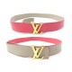 CEINTURE REVERSIBLE LV LOUIS VUITTON M9039 T 80 EN CUIR ROSE ET BEIGE BELT 400€