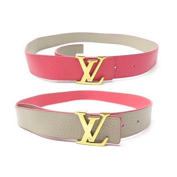 pink and red louis vuittons belt