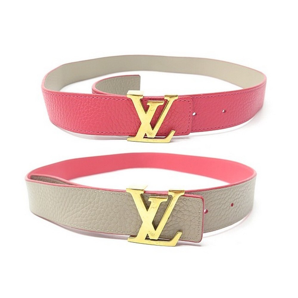Louis Vuitton - Authenticated Initiales Belt - Cloth Beige for Women, Good Condition