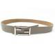 NEUF CEINTURE FENDI BOUCLE MONOGRAMME 85 CM EN CUIR TAUPE NEW LEATHER BELT 460€