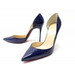 NEUF CHAUSSURES CHRISTIAN LOUBOUTIN IRIZA ESCARPINS 38.5 CUIR VERNIS SHOES 595€