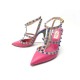 CHAUSSURES VALENTINO ESCARPINS ROCKSTUD 38 IT 39 FR CUIR ROSE PUMP SHOES 790€