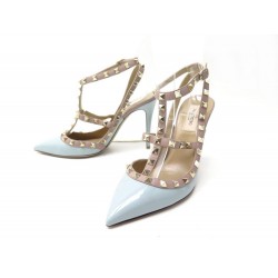 CHAUSSURES VALENTINO ROCKSTUD ESCARPINS 38.5 IT 39.5 FR CUIR VERNIS SHOES 790€