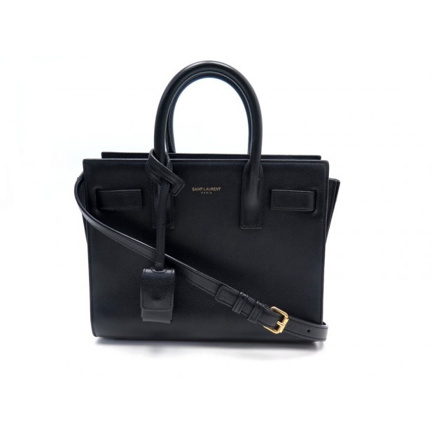 SAC A MAIN SAINT LAURENT SAC DE JOUR BABY 398711 EN CUIR NOIR HAND BAG 2100€