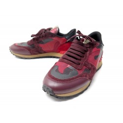 CHAUSSURES VALENTINO ROCKRUNNER BASKETS 38.5 IT 39.5 FR CAMOUFLAGE SNEAKERS 620€