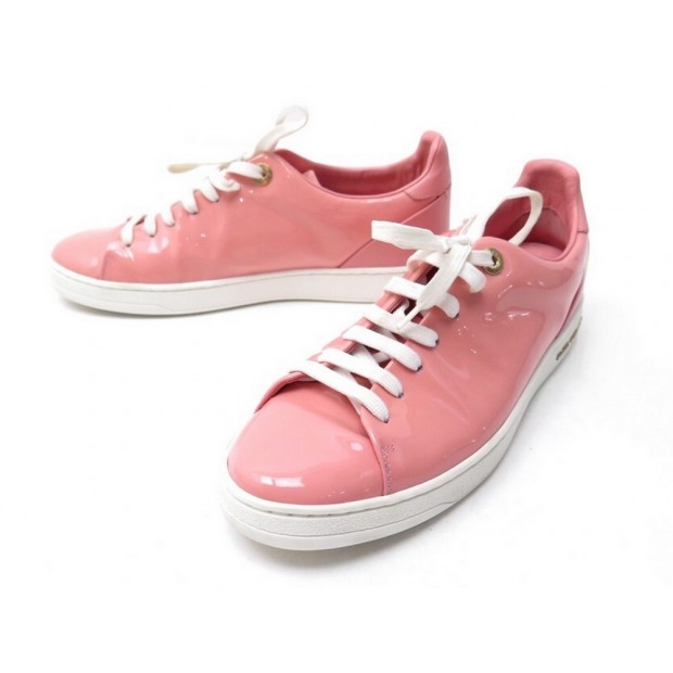 CHAUSSURES VUITTON FRONTROW BASKETS 37.5 IT 38.5 FR EN CUIR VERNIS SNEAKERS 650€