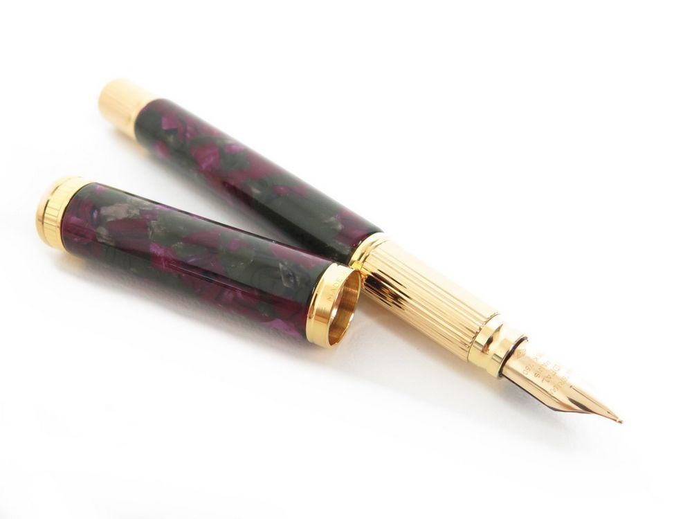 Lot De 2 Stylos Plume Waterman IDEAL LADY AGATHE - Bleu/violet Et Vert/bordeaux - Occasion