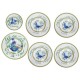 LOT 6 ASSIETTES HERMES TOUCANS EN PORCELAINE BLANCHE ET VERTE PLATES SET 1010€