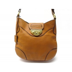 SAC A MAIN PRADA SOUND RABAT FERMOIR SERRURE EN CUIR GRAINE CAMEL HANDBAG 1320€