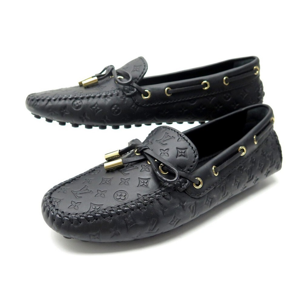 Louis Vuitton Black Epi Leather Major Loafers Size 47 Louis Vuitton