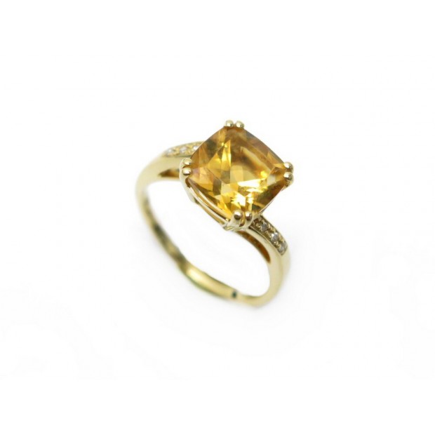 BAGUE MAUBOUSSIN MOME JE T'AIME RI0695YGCIDI T52 OR JAUNE CITRINE DIAMANTS 940€