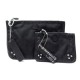 NEUF LOT POCHETTES JEROME DREYFUSS POPOCHE XS ET M EN NYLON NOIR NEW POUCH 240€