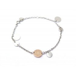 BRACELET HERMES CONFETTIS H104820B ARGENT MASSIF OR ROSE SILVER GOLD SILVER 610€