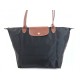 NEUF SAC A MAIN LONGCHAMP LE PLIAGE "SHOPPING" TOILE NOIR HAND BAG PURSE 85€