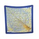 NEUF FOULARD HERMES AXIS MUNDI DETAILS CHRISTINE HENRY SOIE BLEUE NEW SCARF 410€