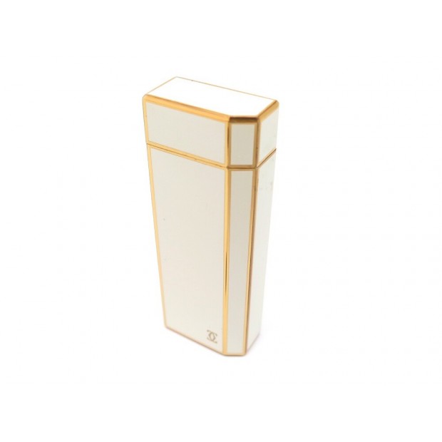 VINTAGE BRIQUET MUST DE CARTIER EN LAQUE BLANCHE WHITE LIGHTER