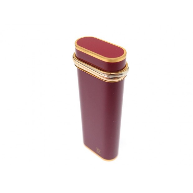 VINTAGE BRIQUET MUST DE CARTIER TRINITY EN LAQUE BORDEAUX LIGHTER