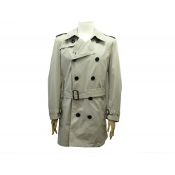 NEUF MANTEAU BURBERRY BRIT T52 L IMPERMEABLE EN COTON BEIGE TRENCH COAT 1990€