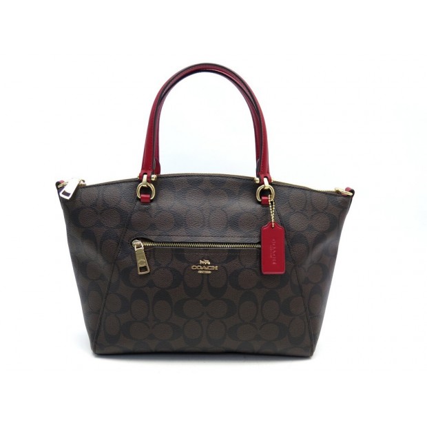 SAC A MAIN COACH SACOCHE PRAIRIE 79998 EN TOILE EXCLUSIVE MARRON HAND BAG 425€