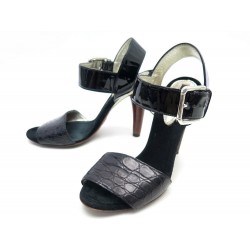 CHAUSSURES DOLCE & GABBANA SANDALES CUIR FACON CROCO 37 IT 38 FR LEATHER SHOES