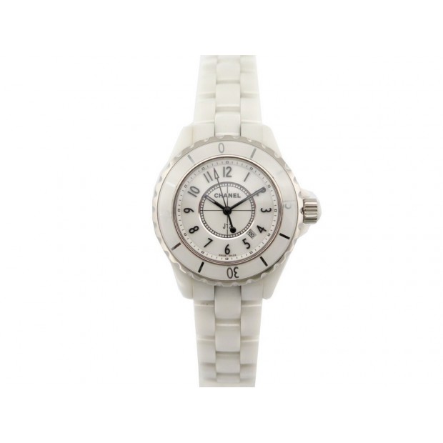 MONTRE CHANEL J12 QUARTZ 34 MM EN CERAMIQUE BLANC WHITE CERAMIC WATCH 5150€