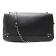 NEUF SAC A MAIN JEROME DREYFUSS BOBI L SILVER BANDOULIERE CUIR NOIR HANDBAG 780€