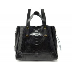 NEUF SAC A MAIN JEROME DREYFUSS GEORGES M EN CUIR DE PYTHON LEATHER BAG 1490€