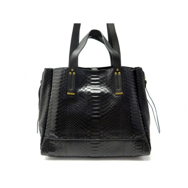 NEUF SAC A MAIN JEROME DREYFUSS GEORGES M EN CUIR DE PYTHON LEATHER BAG 1490€