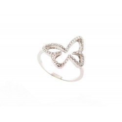 NEUF BAGUE MESSIKA BUTTERFLY T52 OR BLANC 18CT ET 50 DIAMANTS RING JEWELL 1490€