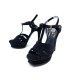 CHAUSSURES YVES SAINT LAURENT 315487 SANDALES TRIBUTE 39.5 DAIM NOIR SHOES 725€