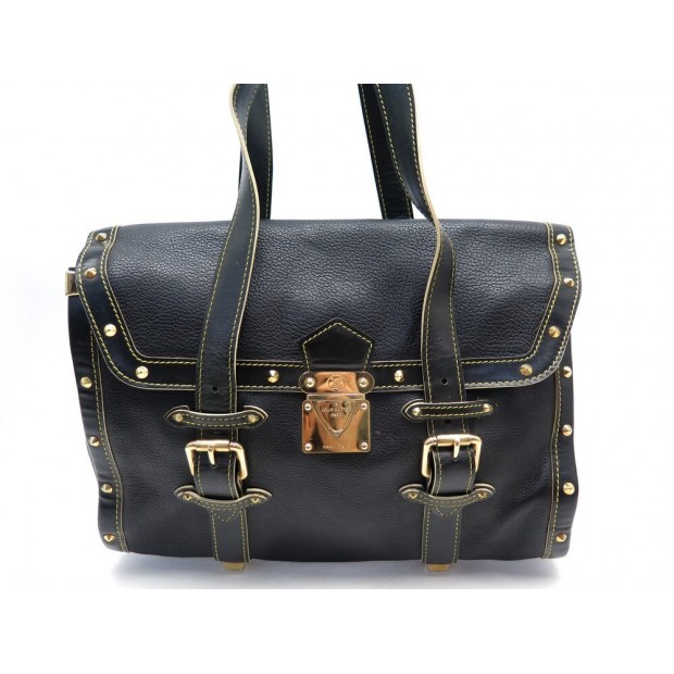 SAC A MAIN LOUIS VUITTON EN CUIR SUHALI BLEU MARINE NAVY LEATHER HAND BAG 2900€