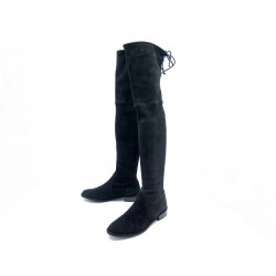 NEUF CHAUSSURES BOTTES STUART WEITZMAN VANLAND 1029072 39 CUISSARDES DAIM 895€