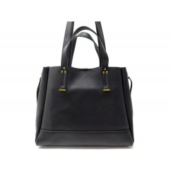 NEUF SAC A MAIN JEROME DREYFUSS GEORGES M EN CUIR NOIR DORE LEATHER HANDBAG 840€