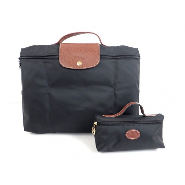 NEUF PORTE DOCUMENTS LONGCHAMP LE PLIAGE + TROUSE 92 