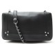 NEUF SAC A MAIN JEROME DREYFUSS BOBI SILVER BANDOULIERE CUIR NOIR HANDBAG 650€