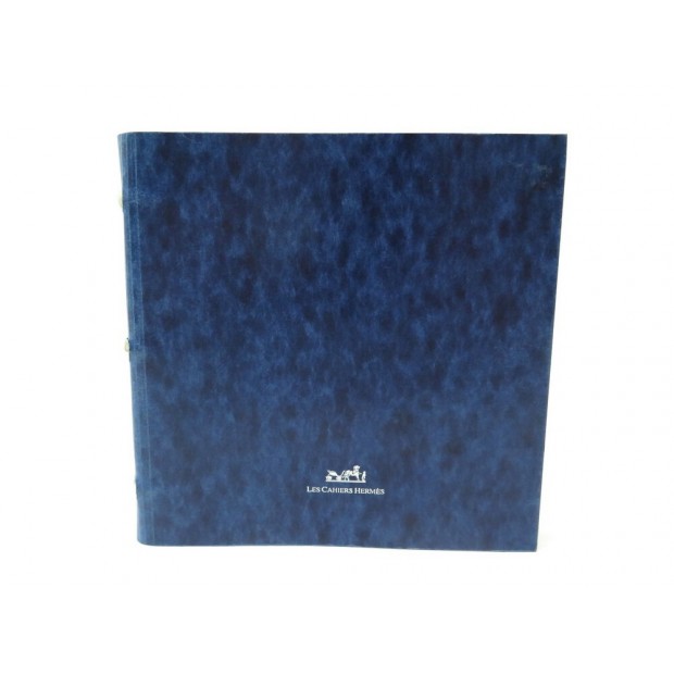 NEUF CARNET HERMES 14X14 CM BLOCK NOTE EN CARTON BLEU NEW BLUE NOTEBOOK 350€