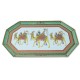 PLATEAU VERSACE ROSENTHAL LE VOYAGE DE MARCO POLO EN PORCELAINE VERTE 27CM PLATE