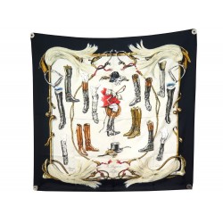 FOULARD HERMES A PROPOS DE BOTTES XAVIER DE PORET CARRE 90 EN SOIE SCARF 410€