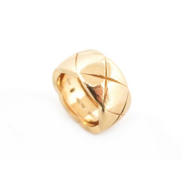 BAGUE CHANEL COCO CRUSH GM J10574 T 54 EN OR JAUNE 18K MATELASSE GOLD RING 3640€